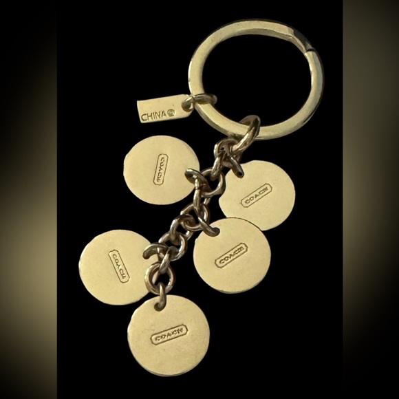 Coach Gold Tone Disc Keyring With COA - Picture 3 of 3